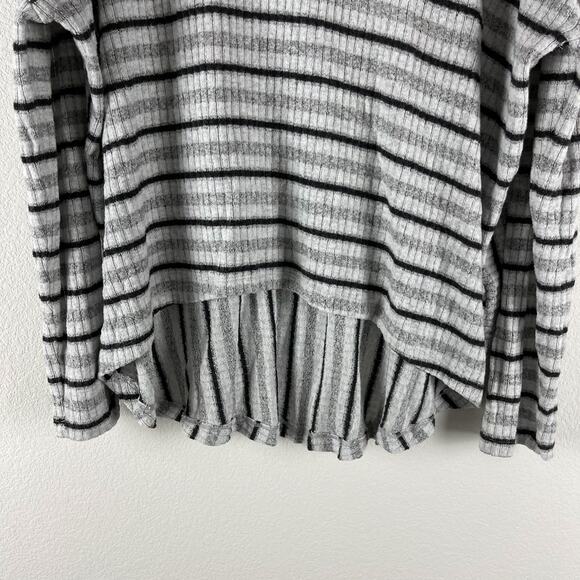 Anthropologie Saturday Sunday Pippa Hacci Top Womens Large Striped Cowl Neck - Picture 5 of 14